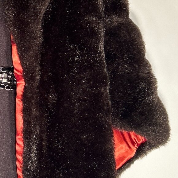 Anthony Richards Vintage OSFM Brown Faux Fur Evening Wrap Capelet Glam Dressy - Picture 5 of 7